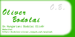 oliver bodolai business card