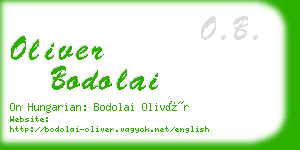 oliver bodolai business card